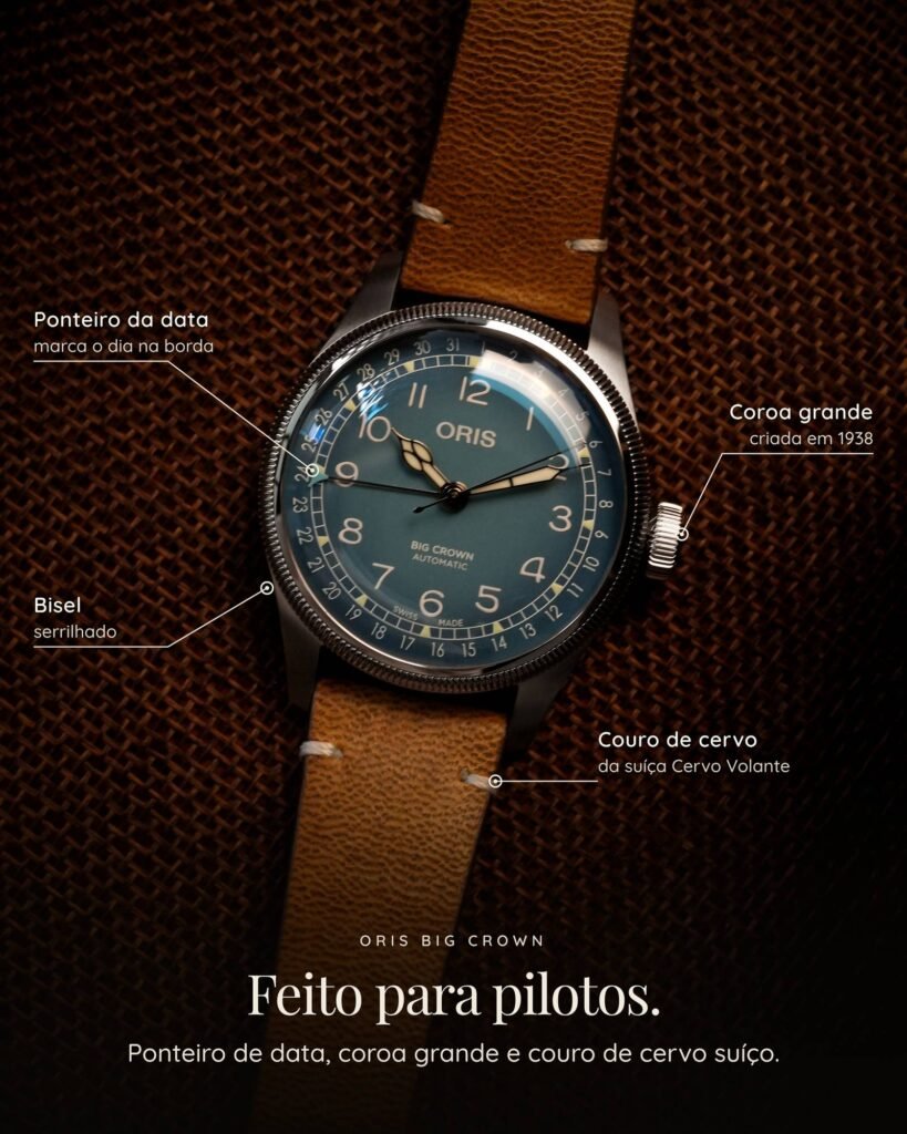 Oris Big Crown Cervo Volante 38 mm 01 754 7779 4065-Set visto de frente