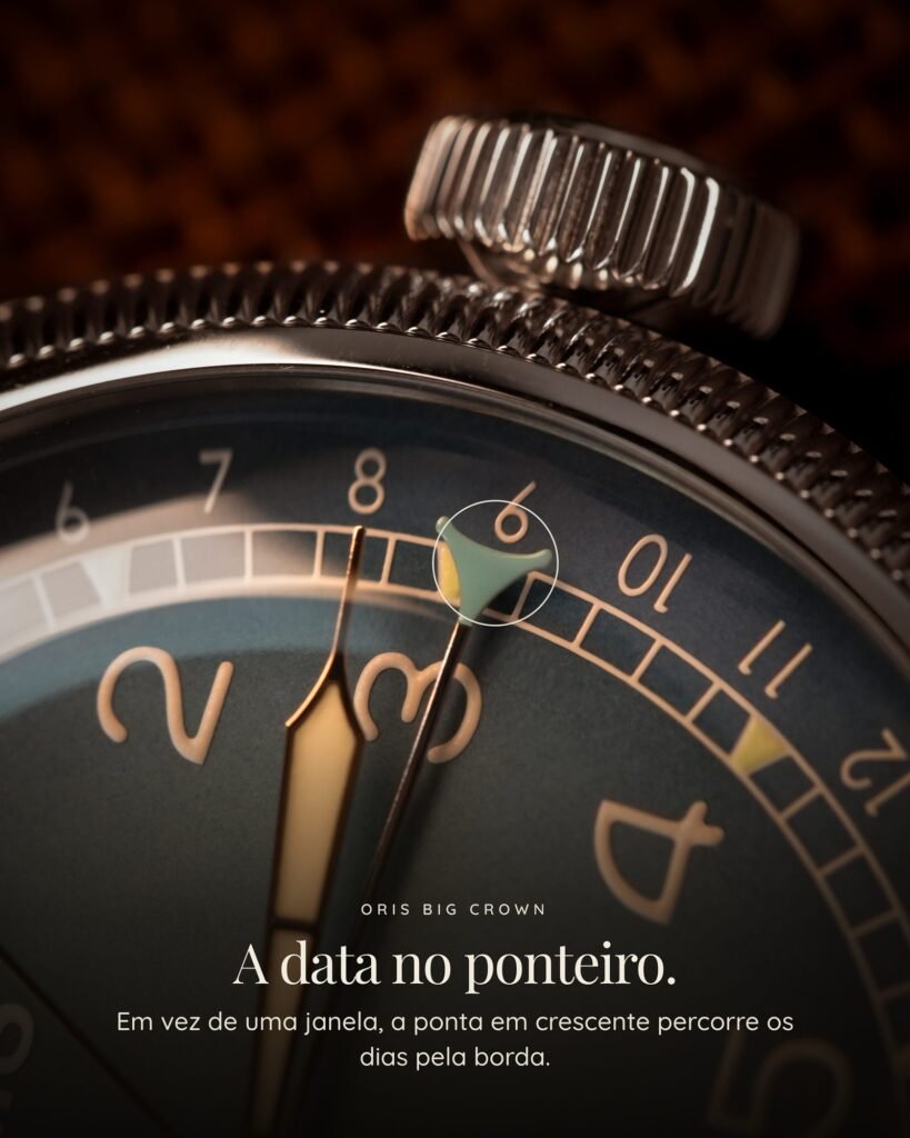 Ponteiro de data do Oris Big Crown Pointer Date 01 754 7779 4065-Set